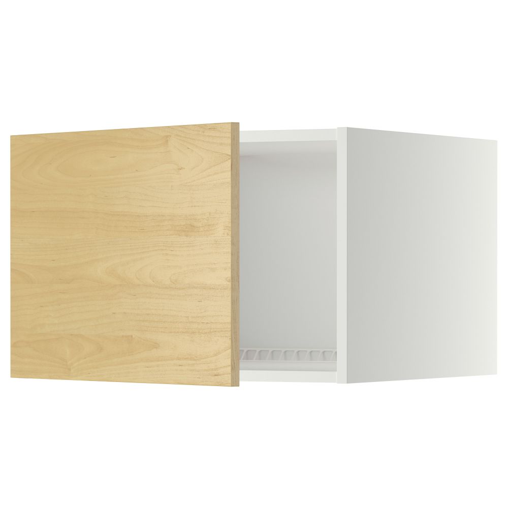 Верхний шкаф на холодильник, морозильник МЕТОД, белый, Тингсрид береза - схема-чертеж с размерами