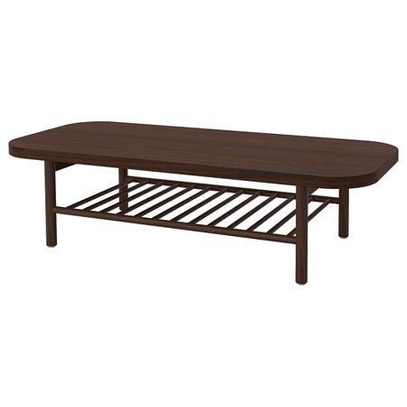 Журнальный стол, темно-коричневый мореный дубовый шпон 140x60 см IKEA LISTERBY ЛИСТЕРБИ 805.139.06