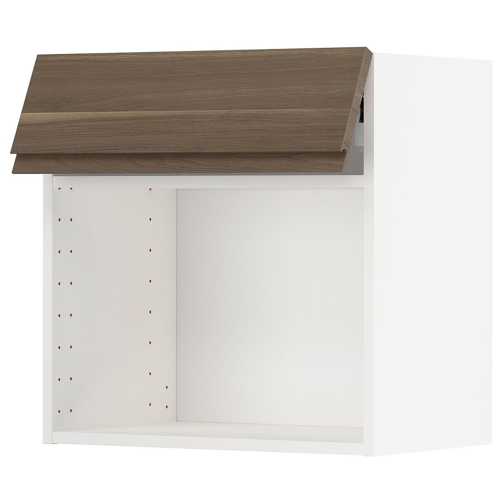 Навесной шкаф для/СВЧ,нажимн механизм, белый/Воксторп под грецкий орех 60x60 см IKEA METOD МЕТОД 493.939.87 - схема-чертеж с размерами