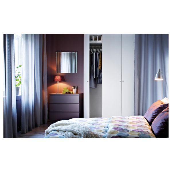 Гардероб ПАКС, белый, Бальстад белый - схема-чертеж с размерами