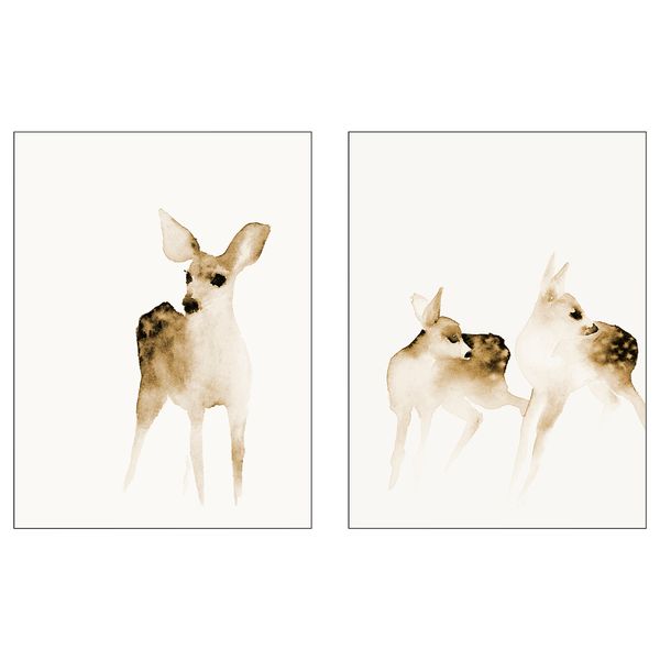 Картина, 30x40 см, Детеныши животных IKEA PJÄTTERYD ПЬЕТТЕРИД 905.180.79 - фото 2