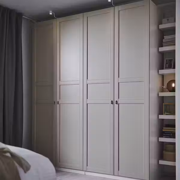 PAX / FLISBERGET Гардероб - белый/светло-бежевый 200x60x236 см - фото 2