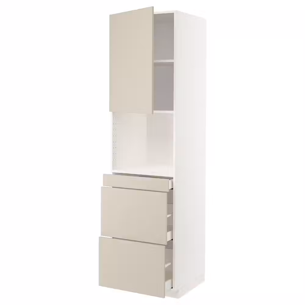 METOD / MAXIMERA Высокий шкаф д/СВЧ/дверца/3ящика - фото 1