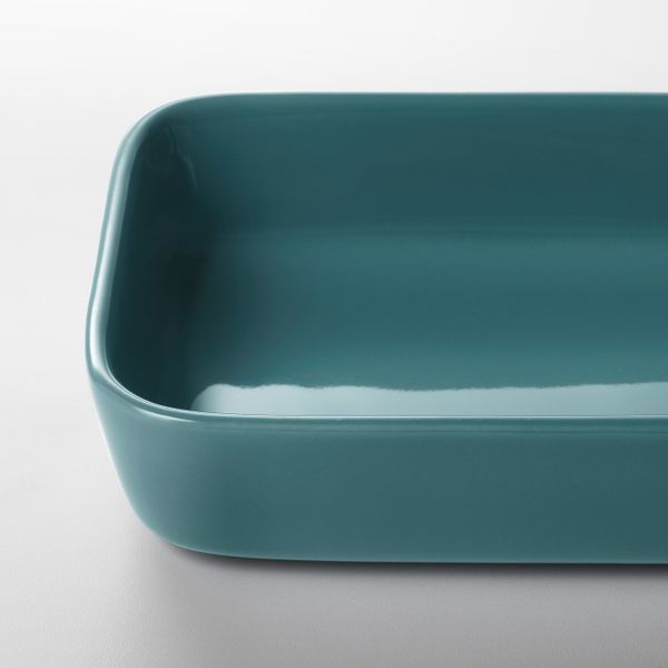 Форма-блюдо для духовки, синий 23x15 см IKEA ЛИККАД 803.731.47 - схема-чертеж с размерами