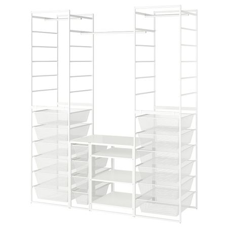 Гардероб, комбинация, белый 173x51x207 см IKEA JONAXEL ЙОНАКСЕЛЬ 993.117.91