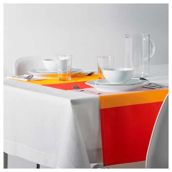 Дорожка настольная УРЬЯ, красный, светло-розовый оранжевый (40x140 см) - фото 6