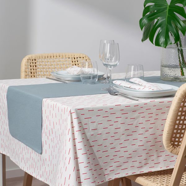 Дорожка настольная, 35x130 см, светлый серо-бирюзовый IKEA SNÖKRABB КРАББA 905.646.55 - фото 3