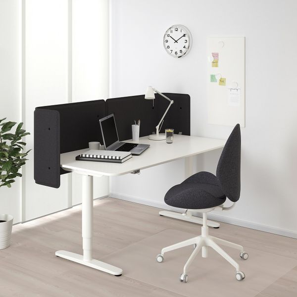 Стол-трансформер для приемной, белый 160x80 55 см IKEA БЕКАНТ 292.786.91 - фото 2