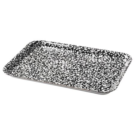 Поднос, черный/с рисунком 28x20 см IKEA ВОРКУЛ 803.995.38
