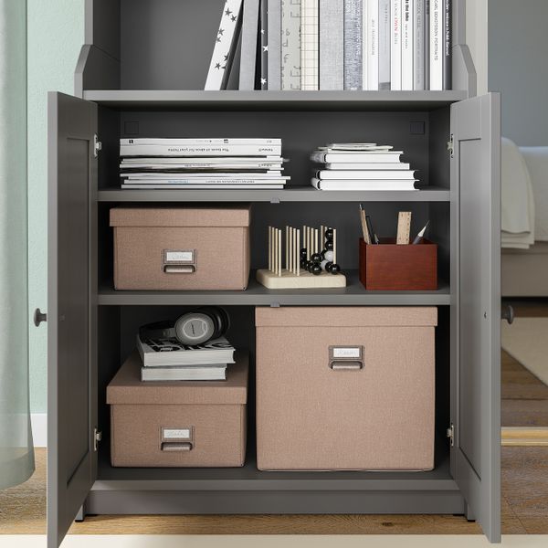 Коробка с крышкой, темно-бежевый 32x31x30 см IKEA TJOG ЧУГ 004.746.21 - фото 5