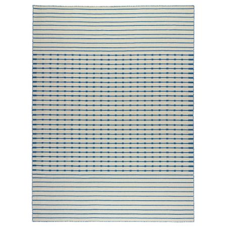 Ковер, безворсовый ТЬЕРЕБИ, синий ручная работа синий (170x240 см)