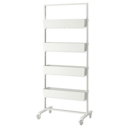 MITTZON Каркас с колёсиками/контейнером - белый 85x205 см