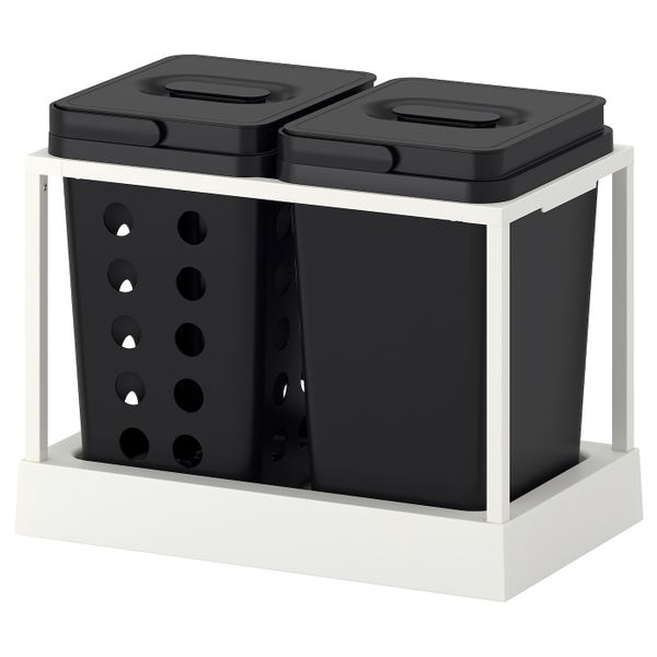 Контейнеры для/мусора,в кухонный шкаф, 26 см 22 л IKEA ВАРЬЕРА / УТРУСТА 492.827.91 - схема-чертеж с размерами