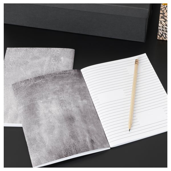 Двусторонний блокнот СПЭНСТ, серый/черный (15x20 см) - схема-чертеж с размерами