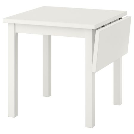 Стол с откидной полой, белый 74/104x74 см IKEA NORDVIKEN НОРДВИКЕН 803.695.98