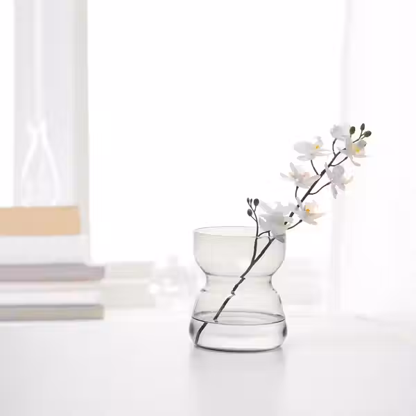 OMTÄNKSAM Ваза - светло-серый 18 см - фото 3