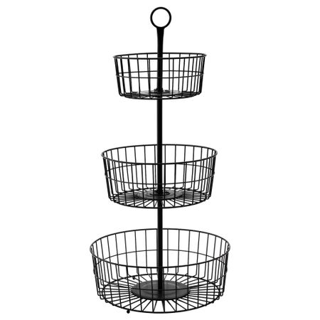 Сервировочная корзина, 3 яруса СОММАР 2018, черный