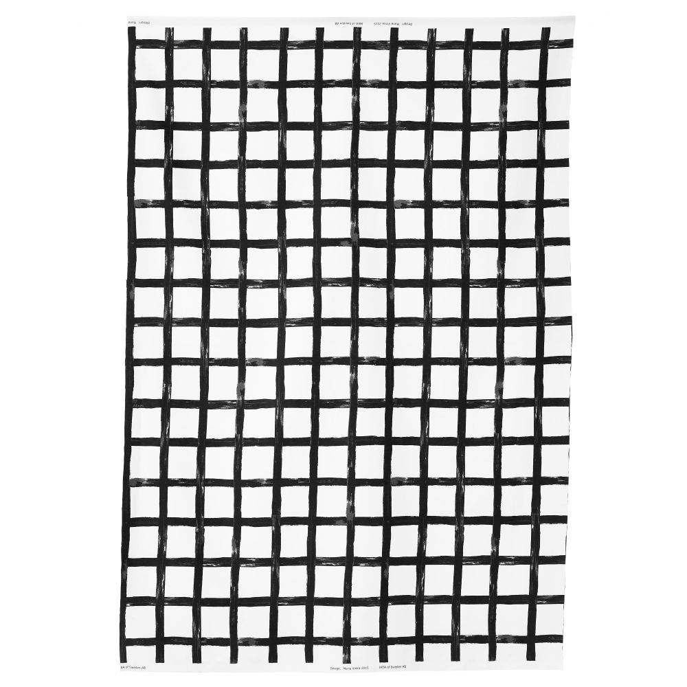 Ткань ДВЭРГБЬЁРК, белый/черный (150 см) - схема-чертеж с размерами