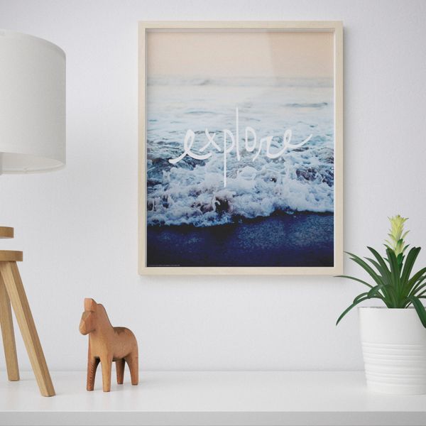 Постер, Открой мир, 40x50 см IKEA DRÖMBILD ДРЁМБИЛЬД 204.420.78 - схема-чертеж с размерами