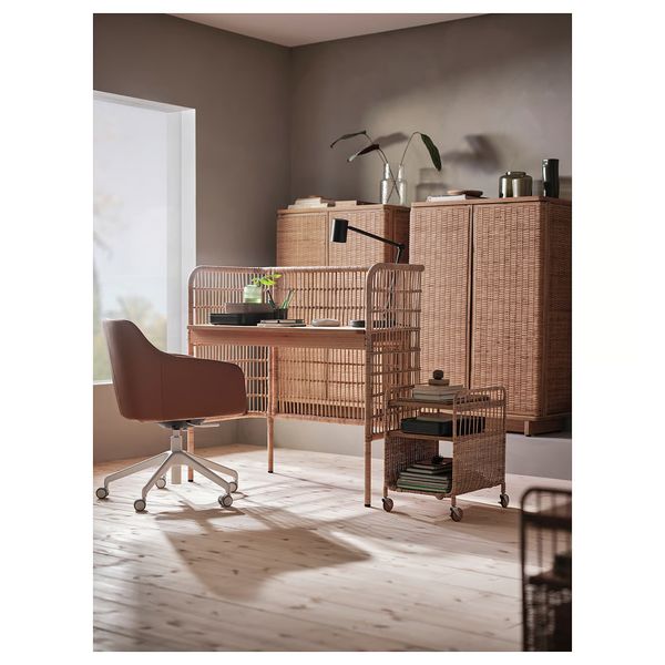 FRYKSÅS ФРЮКСАС Письменный стол - ротанг 110x54 см - схема-чертеж с размерами