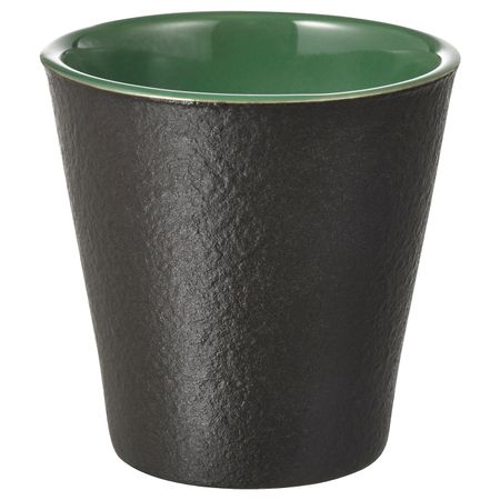 Кружка, ручная работа черный/зеленый 20 сл IKEA VINTER 2021 ВИНТЕР 2021 305.041.55