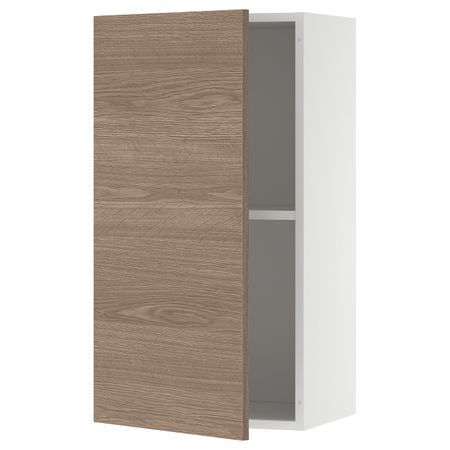 Навесной шкаф с дверцей, под дерево/серый 40x75 см IKEA KNOXHULT КНОКСХУЛЬТ 203.485.61