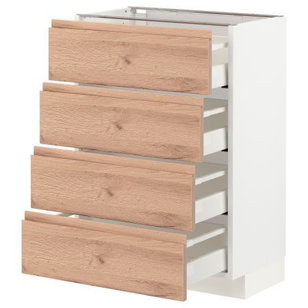 Напольный шкаф 4 фасада,4 ящика, 60x37 cm IKEA METOD МЕТОД, MAXIMERA МАКСИМЕРА 594.030.90