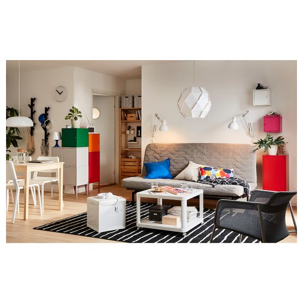 Комбинация для хранения, серый темно-зеленый/красный, оранжевый 95x127 см IKEA ЛИКСГУЛЬТ 692.489.18 - фото 3