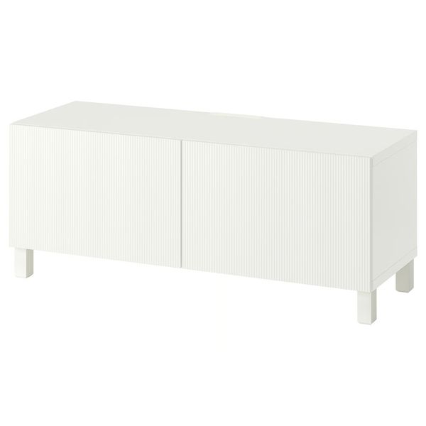 BESTÅ Тумба под ТВ, с дверцами - белый/Förvaltare белый 120x42x48 см - фото 1