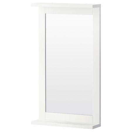 Зеркало с полкой СИЛВЕРОН, белый (36x64 см)