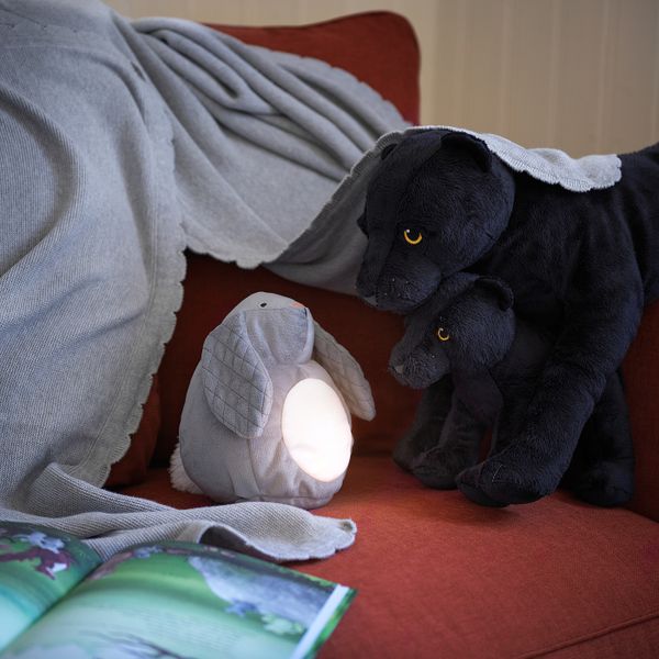 Мягкая игрушка, детеныш пантеры/черный 28 см IKEA MJUKHET МЬЮКХЕТ 705.068.12 - схема-чертеж с размерами