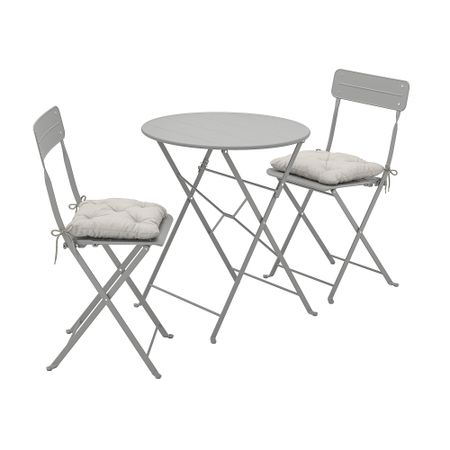 Стол + 2 стула, для сада, серый, Kuddarna серый IKEA SUNDSÖ СУНДСЁ 694.348.59