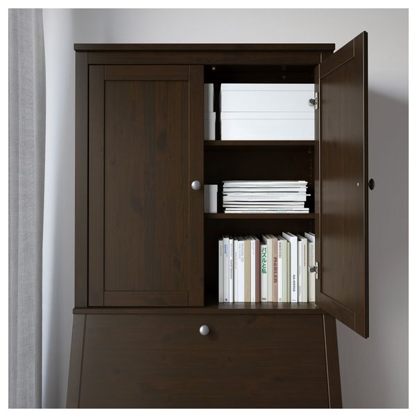 Дополнительный модуль для бюро ХЕМНЭС, черно-коричневый (89x90 см) - фото 2