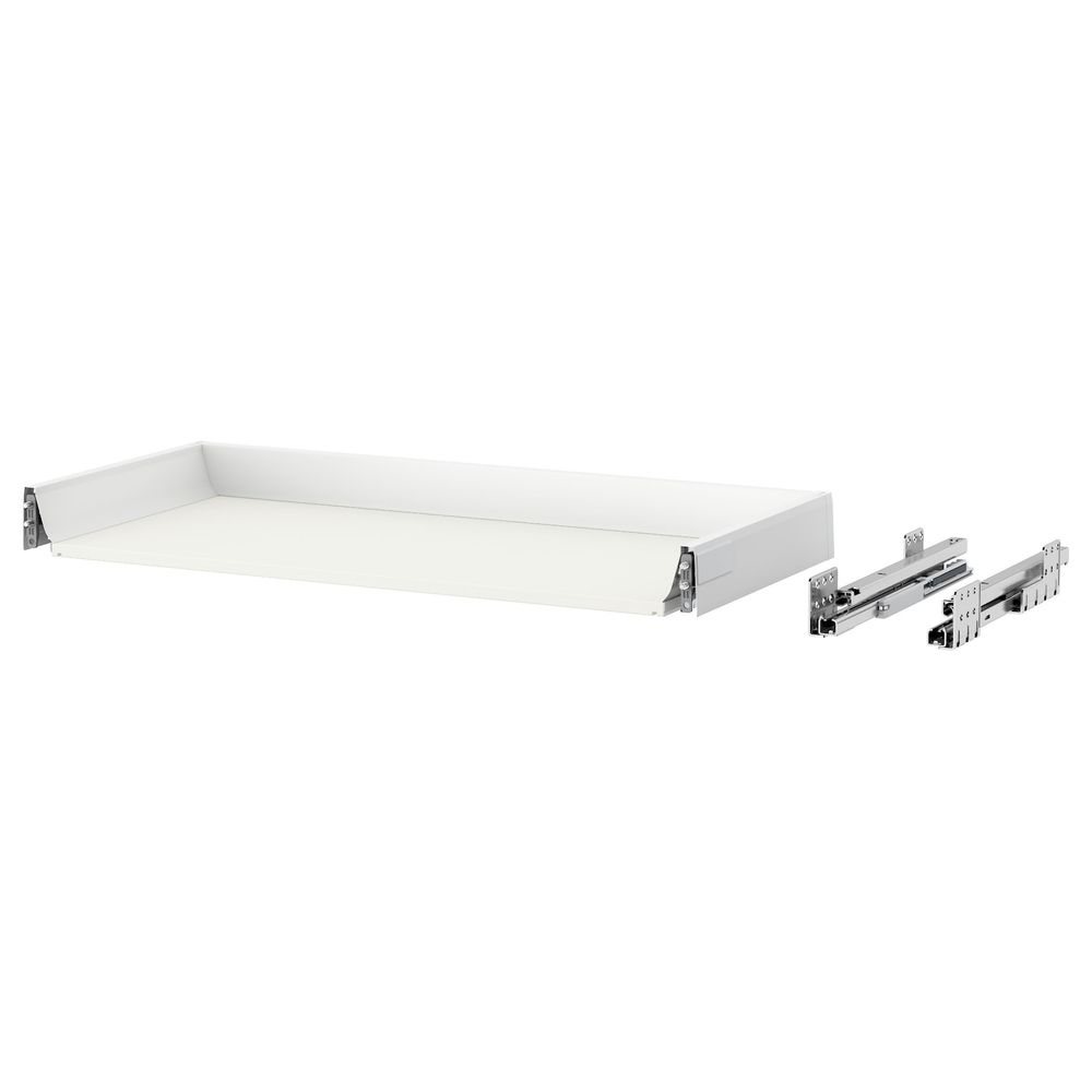 Ящик, низкий, белый 80x37 см IKEA MAXIMERA МАКСИМЕРА 803.680.99 - схема-чертеж с размерами