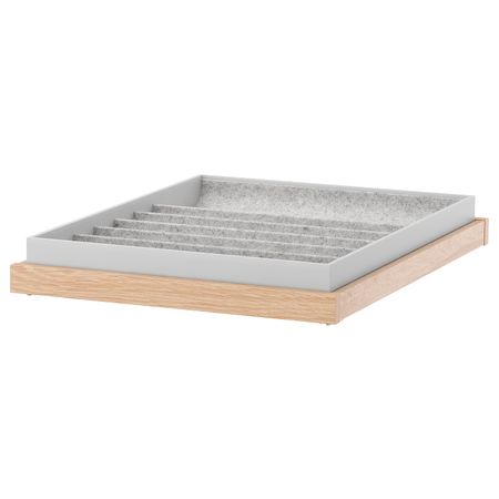 Выдвижная полка+вставка, под беленый дуб 50x58 см IKEA KOMPLEMENT КОМПЛИМЕНТ 392.495.18