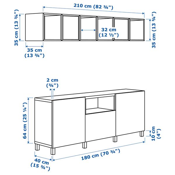 IKEA, дополнительный ракурс - схема-чертеж с размерами