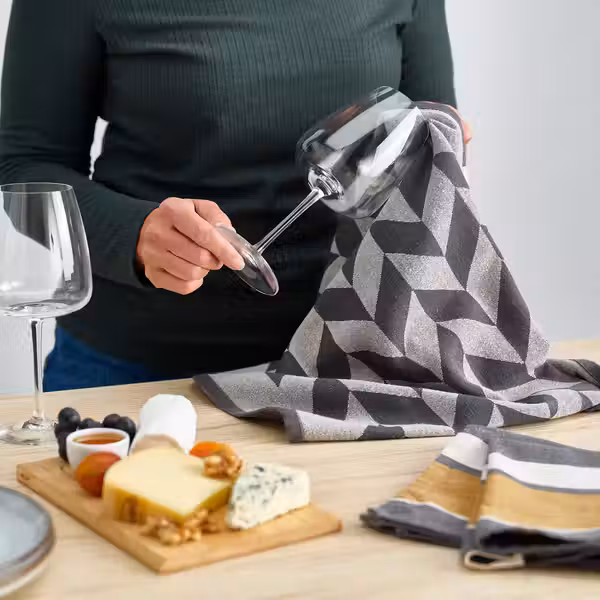 SANDVIVA Полотенце кухонное - желтый/серый 45x60 см - фото 2