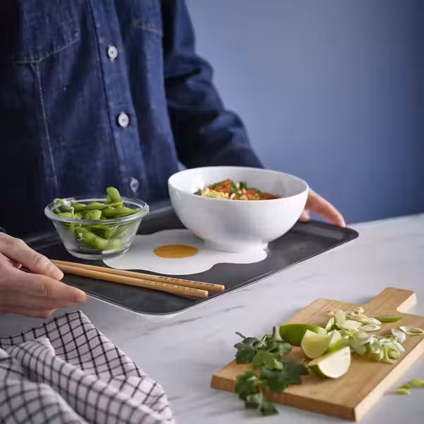 KEJSARFISK Поднос - с рисунком разноцветный 28x37 см - фото 3