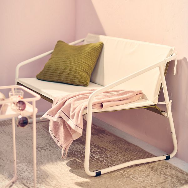 2-местный диван, для дома/сада, белый зеленый/бежевый 118x69x69 см IKEA INGMARSÖ ИНГМАРСЭ 304.632.92 - фото 9