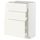 Напольный шкаф с 3 ящиками, белый, Vallstena белый, 60x37 см IKEA METOD МЕТОД, MAXIMERA МАКСИМЕРА 495.072.29