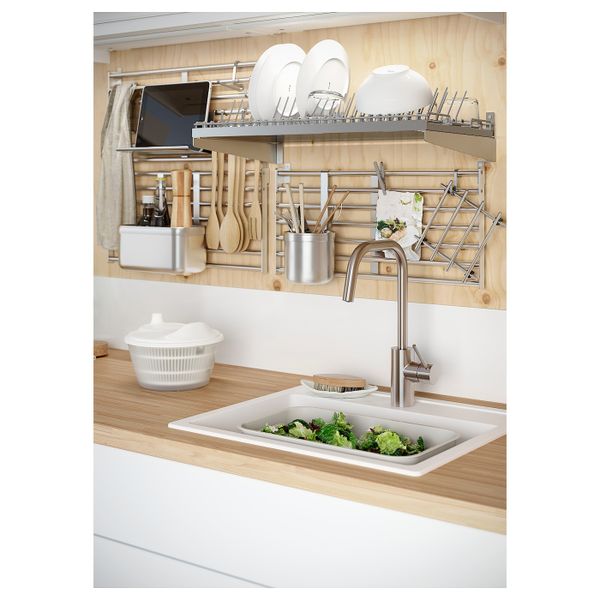 Вставка в мойку, серый IKEA GRUNDVATTNET ГРУНДВАТТНЕТ 103.695.06 - схема-чертеж с размерами