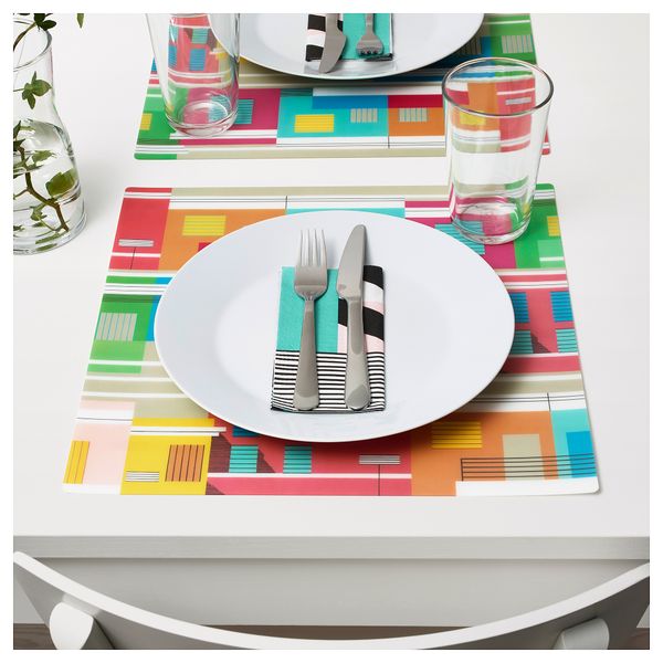 Салфетка под приборы СОММАР 2018, разноцветный (37x37 см) - схема-чертеж с размерами