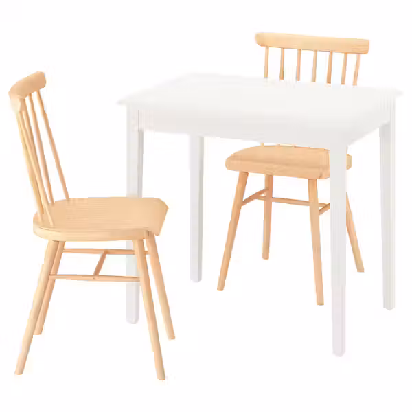 NÄSINGE НЭСИНГЕ / HÖGVED ХЁГВЕД Стол и 2 стула - фото 1