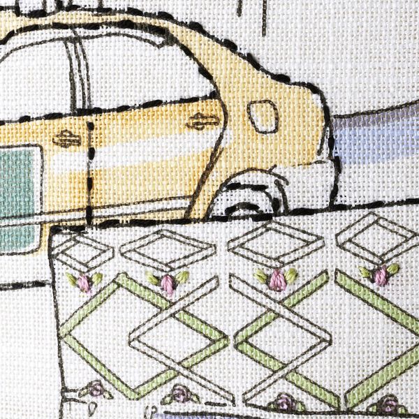 Чехол на подушку, белый желтый/ручная работа 50x50 см IKEA LOKALT ЛОКАЛЬТ 504.994.93 - фото 3