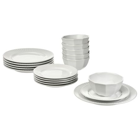 Сервиз, 18 предметов, белый IKEA STRIMMIG СТРИММИГ 605.593.06