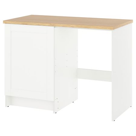 KNOXHULT Нижний шкафчик с дверцей и нишей - белый каркас 120x61x91 см