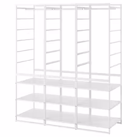 JONAXEL Гардероб, комбинация - белый 148x51x173 см