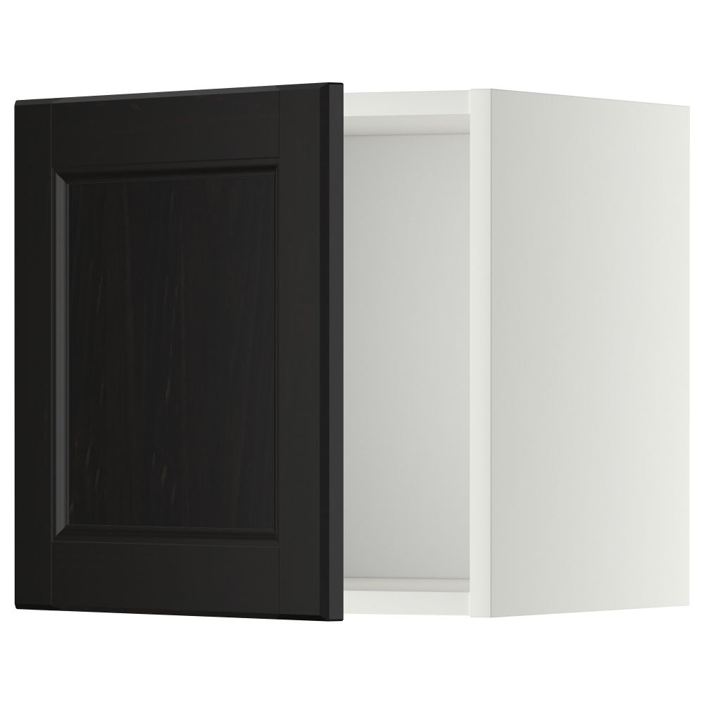 Шкаф навесной МЕТОД, белый, Лаксарби черно-коричневый - схема-чертеж с размерами