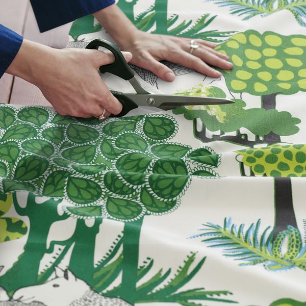 Отрез ткани, лесной орнамент, белый зеленый, 150x300 см IKEA ÄLGÖRT 906.081.50 - фото 3