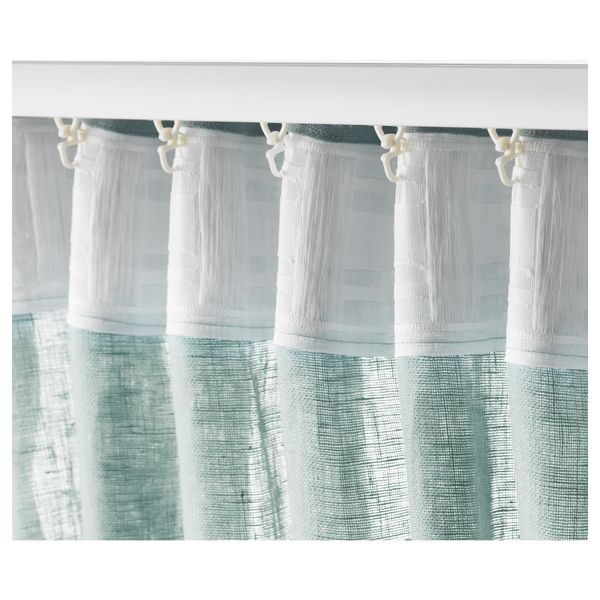 Гардины, 1 пара ЛЕЙОНГЭП, зеленый (145x300 см) - фото 3